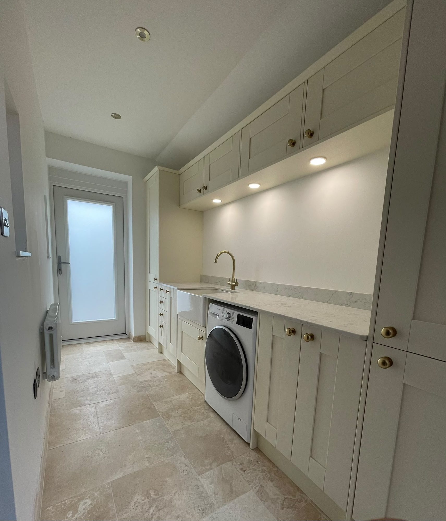 utility room renovation with shaker units