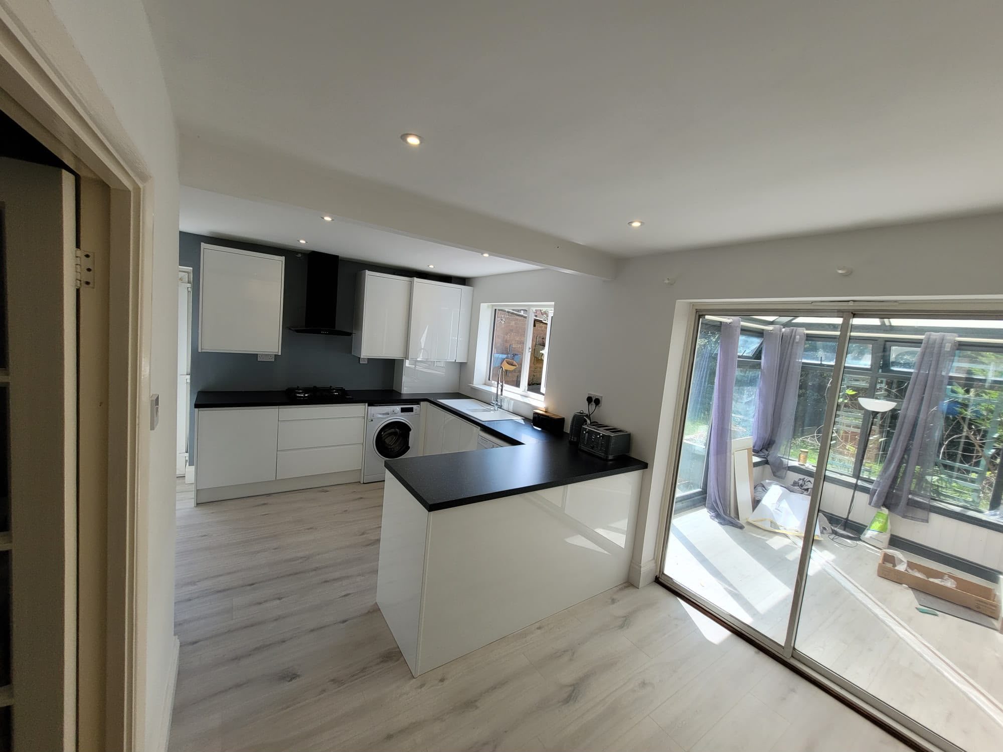 open-plan kitchen diner