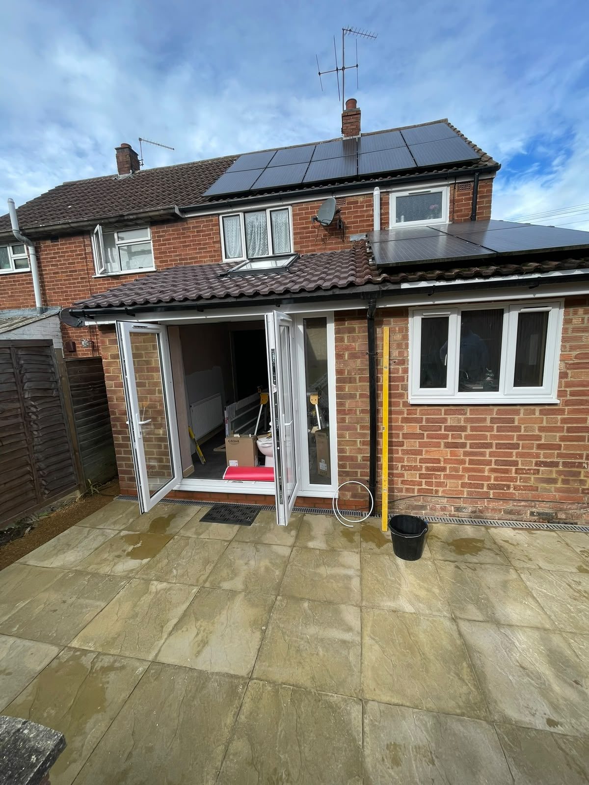 single-storey rear extension with patio