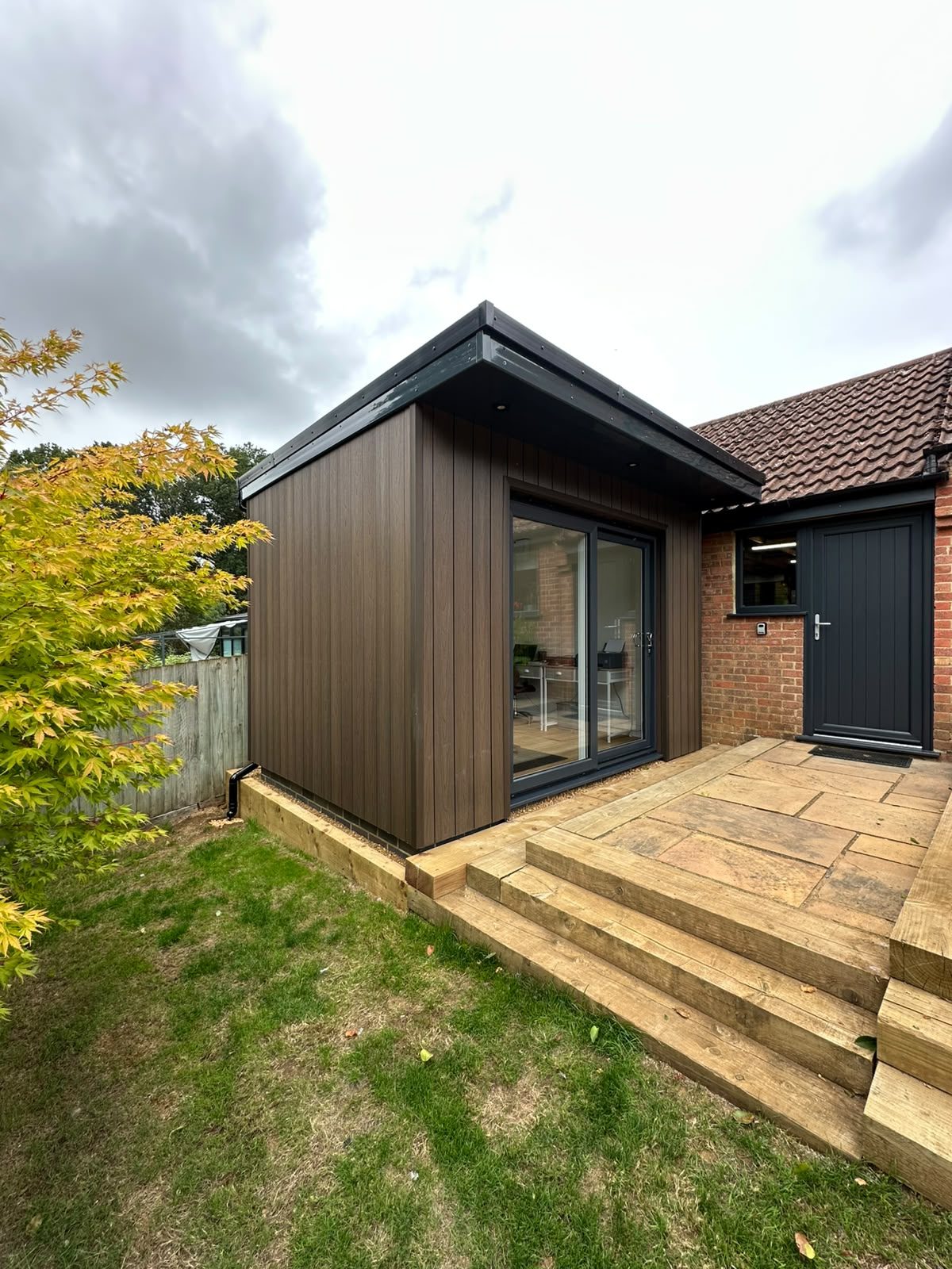 clad single-storey garden extension