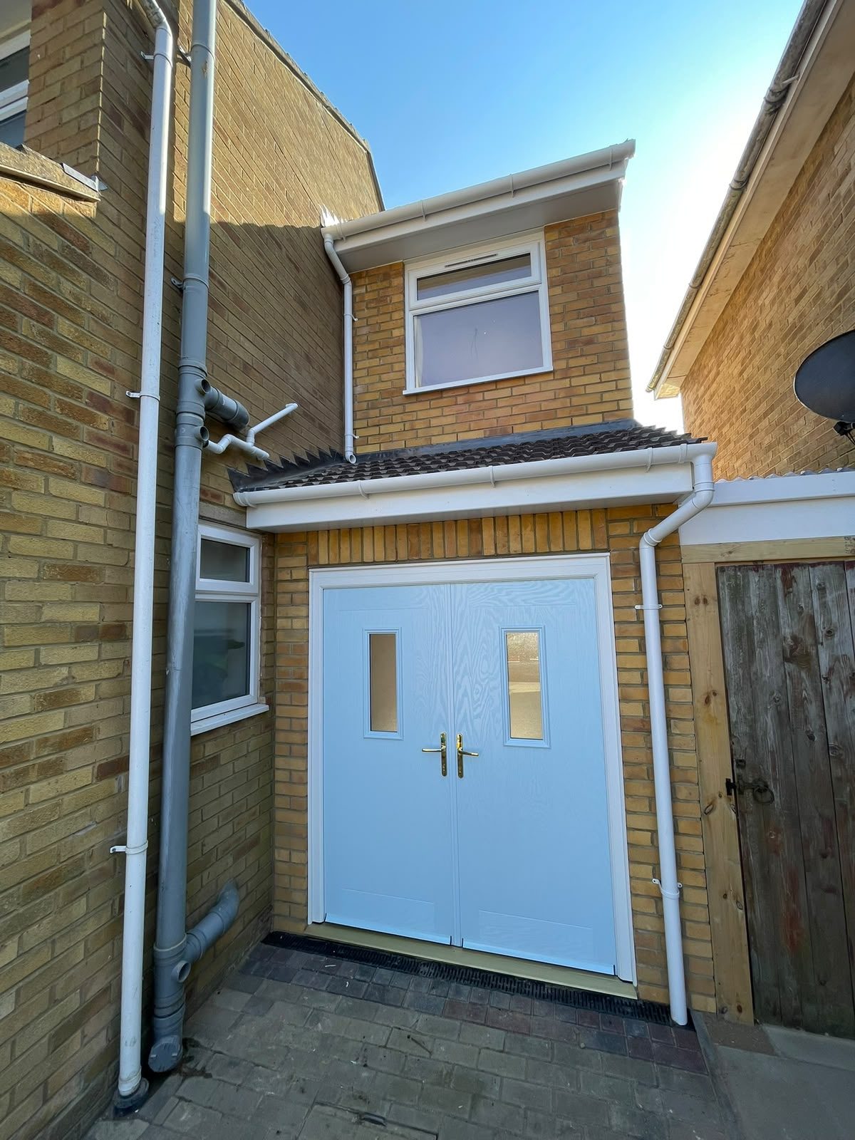 completed two-storey front and side extension
