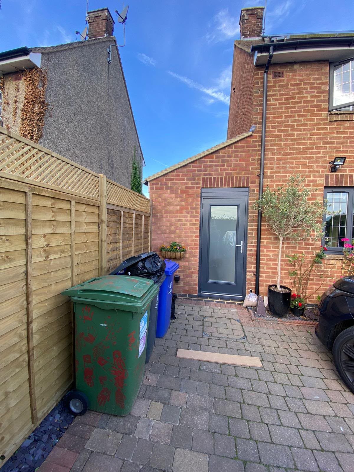 side extension and new driveway