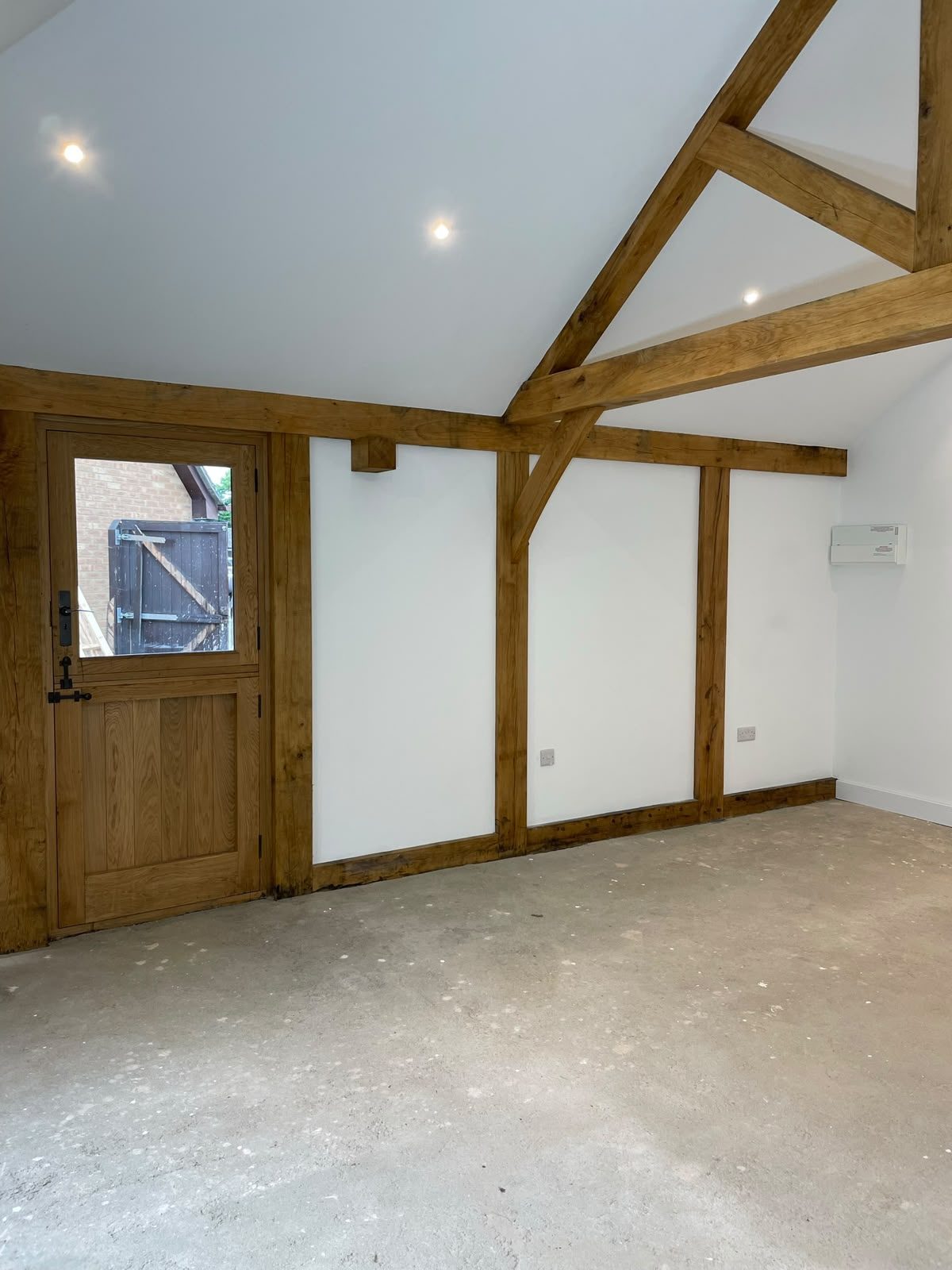 oak frame annex interior with stable door