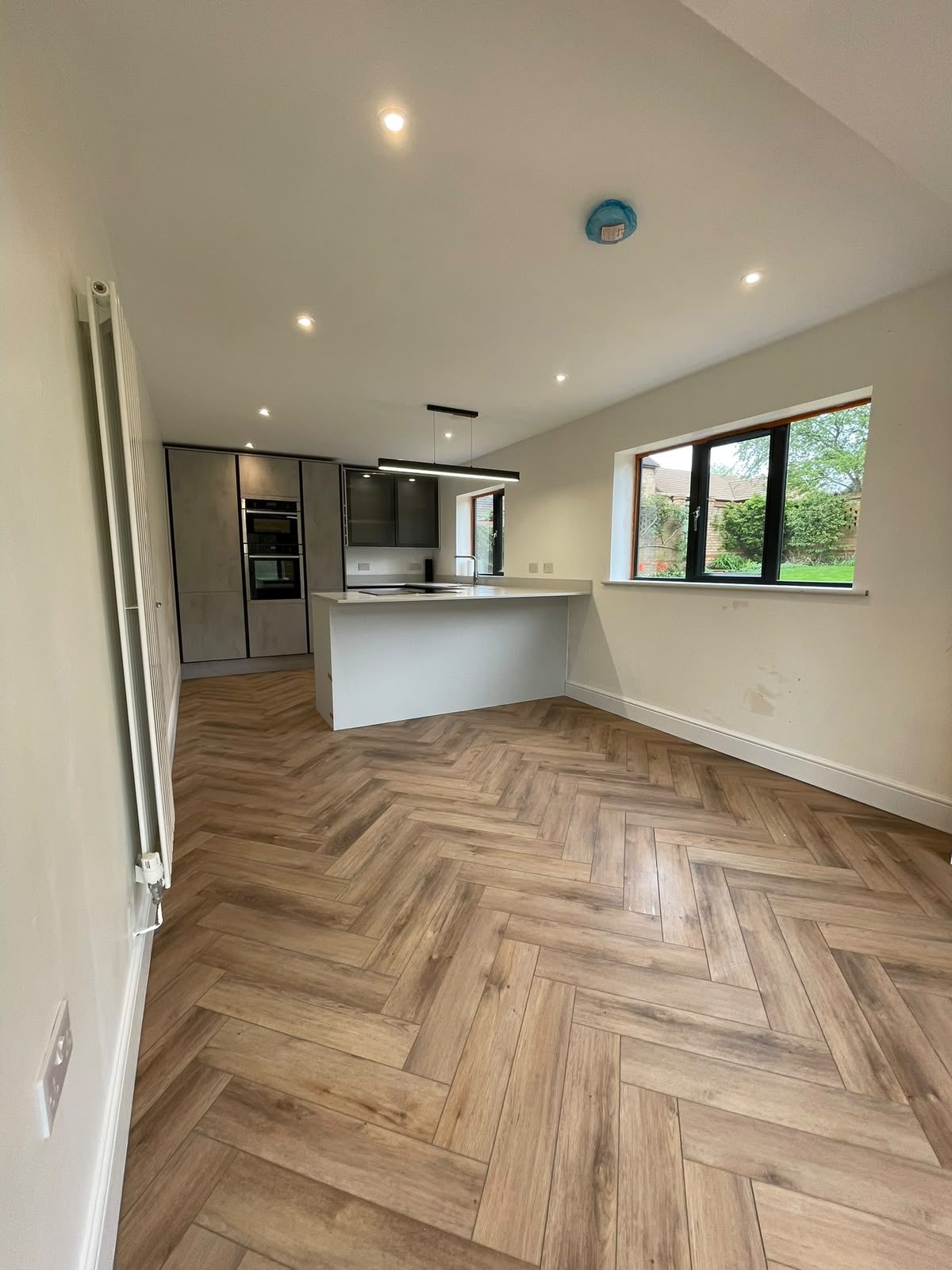 open-plan kitchen after knock-through