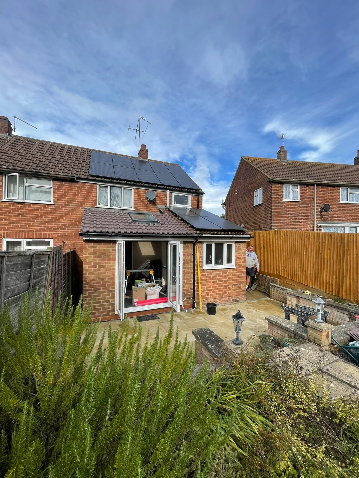 completed single-storey rear extension